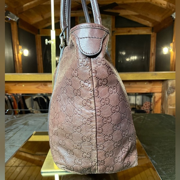 Gucci Joy brown leather GG Supreme tote - Picture 4 of 11